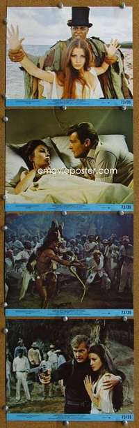 a351 LIVE & LET DIE 4 8x10 mini movie lobby cards '73 Roger Moore