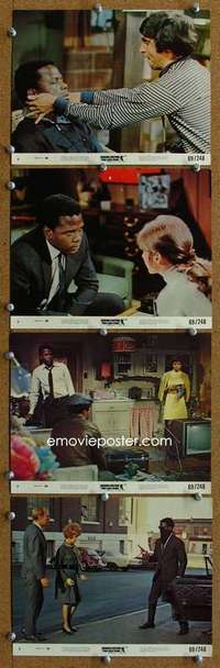 a358 LOST MAN 4 8x10 mini movie lobby cards '69 Sidney Poitier, Shimkus