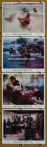 a367 MAJOR DUNDEE 4 8x10 mini movie lobby cards '65 Sam Peckinpah, Charlton Heston