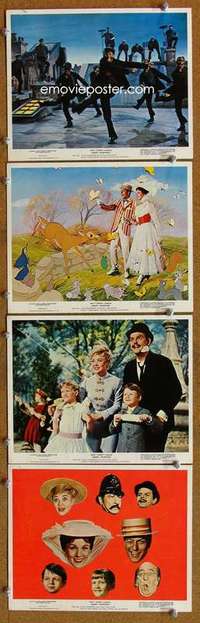 a379 MARY POPPINS 4 color 8x10 movie stills '64 Julie Andrews, Disney