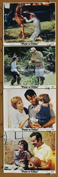 a404 PETE 'N' TILLIE 4 8x10 mini movie lobby cards '73 Walter Matthau