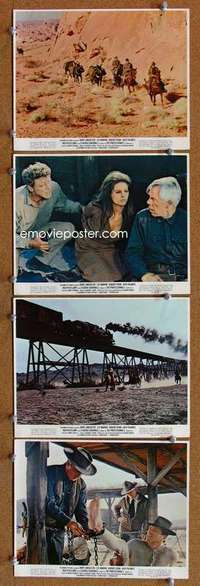 a421 PROFESSIONALS 4 color 8x10 movie stills '66 Burt Lancaster
