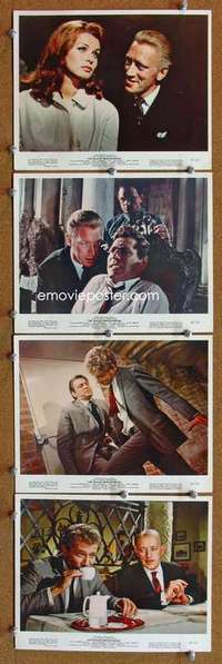 a424 QUILLER MEMORANDUM 4 color 8x10 movie stills '67 George Segal