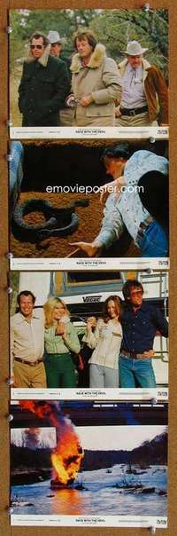 a425 RACE WITH THE DEVIL 4 8x10 mini movie lobby cards '75 Peter Fonda