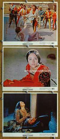 a607 ROMEO & JULIET 3 color 8x10 movie stills '69 Zeffirelli