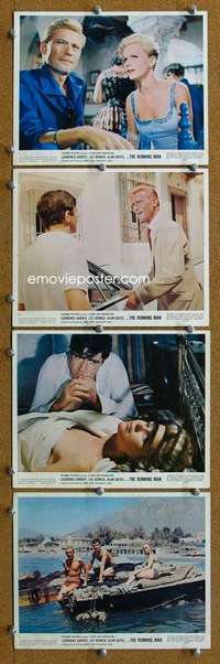 a087 RUNNING MAN 8 8x10 mini movie lobby cards '63 Laurence Harvey, Carol Reed