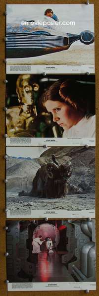 a438 STAR WARS 4 color 8x10 movie stills '77 George Lucas classic!