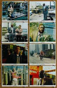 a109 THREE TOUGH GUYS 8 8x10 mini movie lobby cards '74 Isaac Hayes