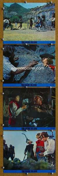 a489 TREASURE ISLAND 4 8x10 mini movie lobby cards '72 Welles