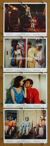 a518 WAY WAY OUT 4 color 8x10 movie stills '66 Jerry Lewis, Stevens