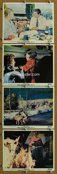 a523 WHAT EVER HAPPENED TO AUNT ALICE 4 8x10 mini movie lobby cards '69