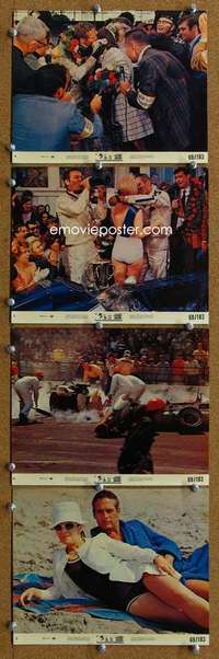 a551 WINNING 4 8x10 mini movie lobby cards '69 Newman, racing!