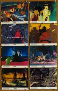a124 WIZARDS 8 color 8x10 movie stills '77 Bakshi, William Stout art!