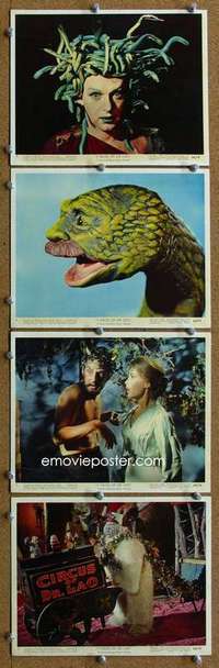 a032 7 FACES OF DR LAO 8 Eng/US color 8x10 movie stills '64 F/X images!