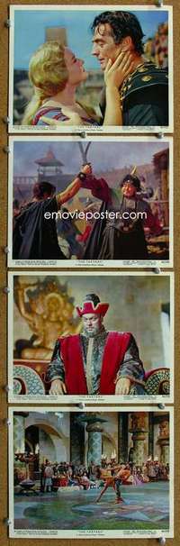 a106 TARTARS 8 Eng/US color 8x10 movie stills '61 Orson Welles