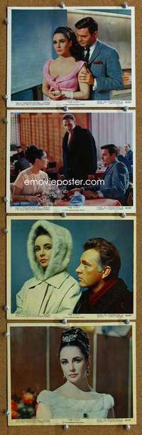 a115 VIPs 8 Eng/US color 8x10 movie stills '63 Elizabeth Taylor