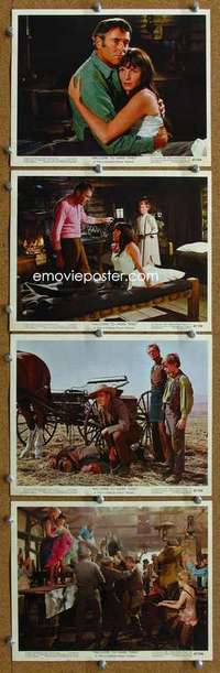 a521 WELCOME TO HARD TIMES 4 Eng/US color 8x10 movie stills '67 Fonda