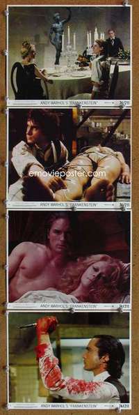 a177 ANDY WARHOL'S FRANKENSTEIN 4 8x10 mini movie lobby cards '74