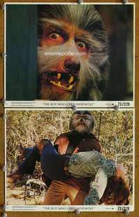a665 BOY WHO CRIED WEREWOLF 2 8x10 mini movie lobby cards '73 cool images!