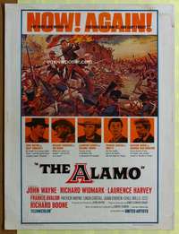 c038 ALAMO Thirty by Forty movie poster R67 John Wayne, Reynold Brown art!
