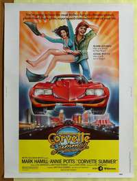 c044 CORVETTE SUMMER Thirty by Forty movie poster '78 Mark Hamill, Annie Potts