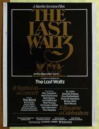 c049 LAST WALTZ Thirty by Forty movie poster '78 Scorsese, rock & roll!