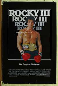 c031 ROCKY 3 one-sheet movie poster '82 Sylvester Stallone, Mr. T, boxing!