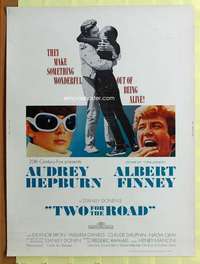 c056 TWO FOR THE ROAD Thirty by Forty movie poster '67 Audrey Hepburn, Finney