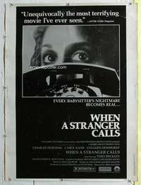 c059 WHEN A STRANGER CALLS Thirty by Forty movie poster '79 sitter's nightmare!