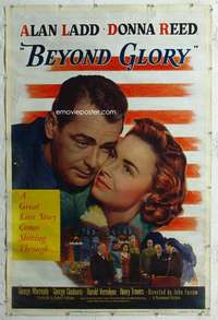 c140 BEYOND GLORY Forty by Sixty movie poster '48 Alan Ladd, Donna Reed