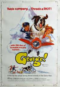c146 GEORGE Forty by Sixty movie poster '72 giant St. Bernard artwork image!
