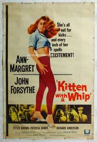 c150 KITTEN WITH A WHIP Forty by Sixty movie poster '64 sexy Ann-Margret!