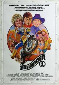 c162 SIDEWINDER ONE Forty by Sixty movie poster '77 dirt motorcycle racing!