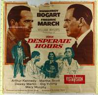 c061 DESPERATE HOURS six-sheet movie poster '55 Humphrey Bogart, March