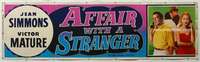 c106 AFFAIR WITH A STRANGER paper movie banner '53 Jean Simmons