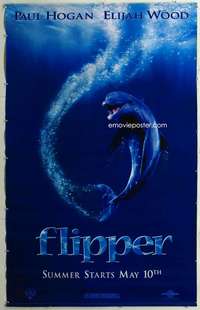 c110 FLIPPER vinyl movie banner '96 classic dolphin!