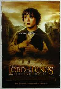 c112 LORD OF THE RINGS: THE 2 TOWERS #2 vinyl movie banner '02