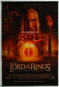 c113 LORD OF THE RINGS: THE 2 TOWERS #3 vinyl movie banner '02