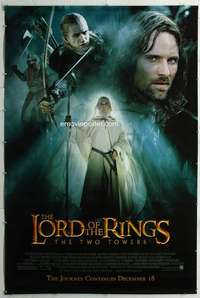 c114 LORD OF THE RINGS: THE 2 TOWERS #4 vinyl movie banner '02