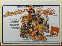 c168 AMERICAN GRAFFITI British quad movie poster '73 George Lucas