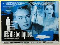 c177 DIABOLIQUE British quad movie poster R95 Signoret, Clouzot