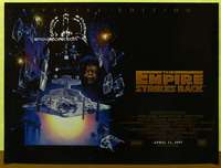 c180 EMPIRE STRIKES BACK DS advance British quad movie poster R97 Lucas