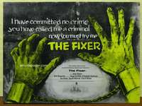 c185 FIXER British quad movie poster '68 Frankenheimer, Alan Bates