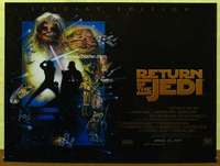 c207 RETURN OF THE JEDI DS advance British quad movie poster R97 George Lucas