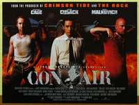 c175 CON AIR DS British quad movie poster '97 Nicholas Cage, John Cusack