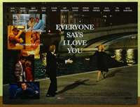 c182 EVERYONE SAYS I LOVE YOU DS British quad movie poster '96 Woody Allen