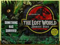 c196 JURASSIC PARK 2 DS British quad movie poster '96 The Lost World!