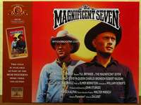 c199 MAGNIFICENT SEVEN DS video British quad movie poster R90s McQueen