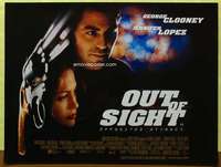 c203 OUT OF SIGHT DS British quad movie poster '98 Clooney