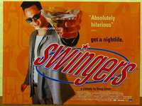c220 SWINGERS DS British quad movie poster '96 Vince Vaughn, Doug Liman